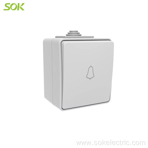 IP65 Door Bell Light Switch Surface Mounting Screwless